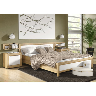 Brayden Studio Tomohon Europäischer Kingsize Bettrahmen mit